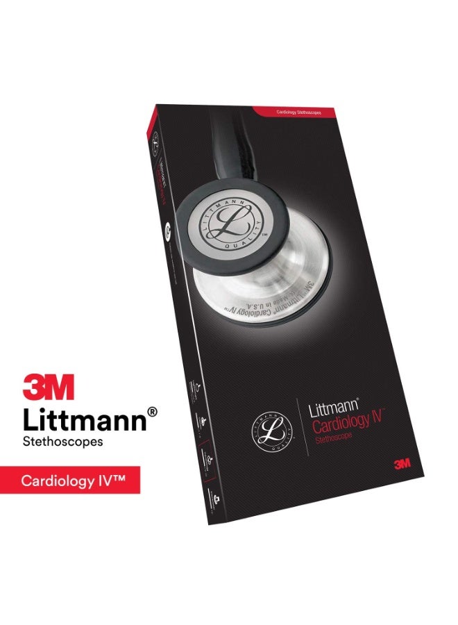 ليتمان 3 ام من ليتمان سماعة طبيب تشخيصية من كارديولوجي، قطعة صدر بلمسة نهائية سوداء، انبوب اسود، جذع احمر وسماعة راس سوداء، 27 انش، 6200 - Image 2